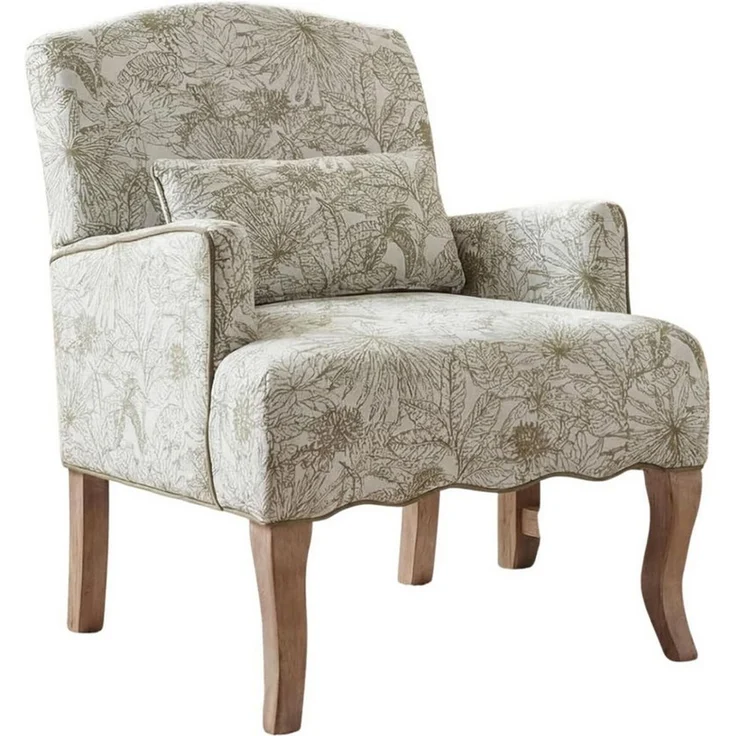 WAHSON OFFICE CHAIRS Sessel aus Leinen/Chenille Retro Polstersessel mit Massivholzbeinen – Bild 1