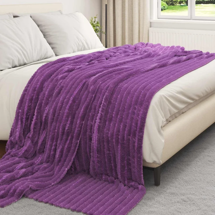 vidaXL Wohndecken 6 Stk. Lila 240 x 220 cm 8.76 Fleece 42016903 – Bild 3