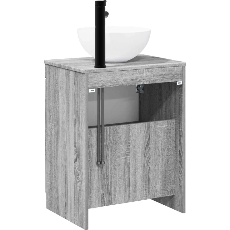 vidaXL Waschbeckenschrank Grau Sonoma 54 x 41 x 100 cm Holzwerkstoff 3404210 – Bild 7