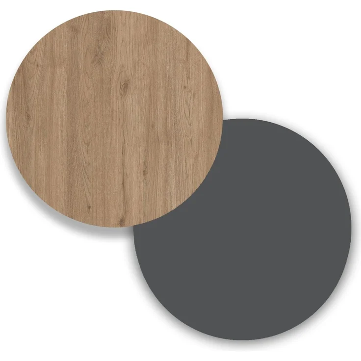 Skye Decor 'Nor2-Sa' Schreibtisch, Eiche / Anthrazit, 100 x 75 x 55 cm – Bild 5
