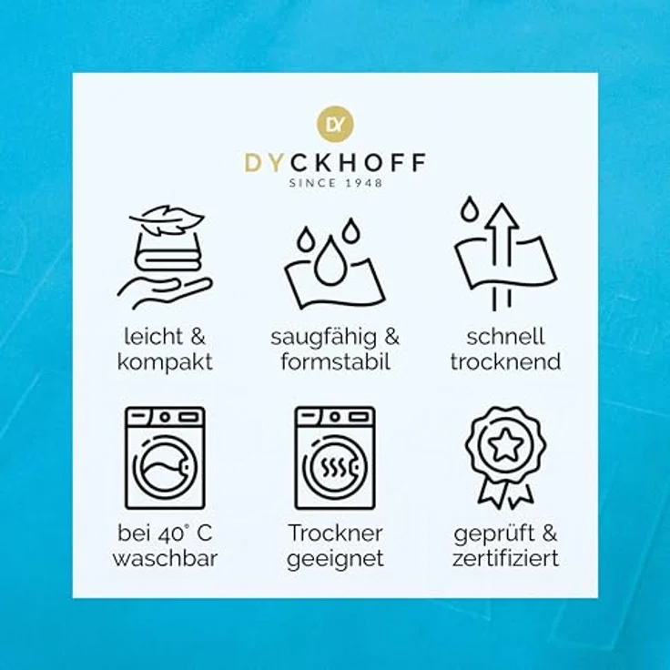 Dyckhoff Sporthandtuch Mikrofaser Sporttuch, Microfaser (1-St), auch als 2er Set erhätlich – Bild 4