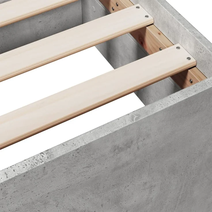 vidaXL Bettgestell mit Schubladen Betongrau 160x200 cm Holzwerkstoff 3280282 – Bild 9