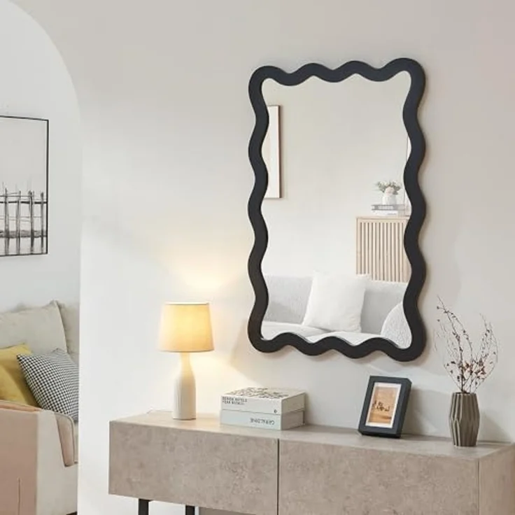 Wandspiegel Koster 90x60 cm Schwarz [en. casa] – Bild 1