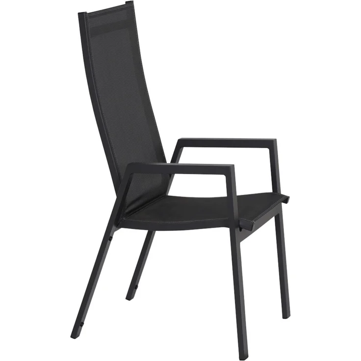 Siena Garden Dining Stapelsessel Savona matt anthrazit/schwarz silber Hochlehner – Bild 9