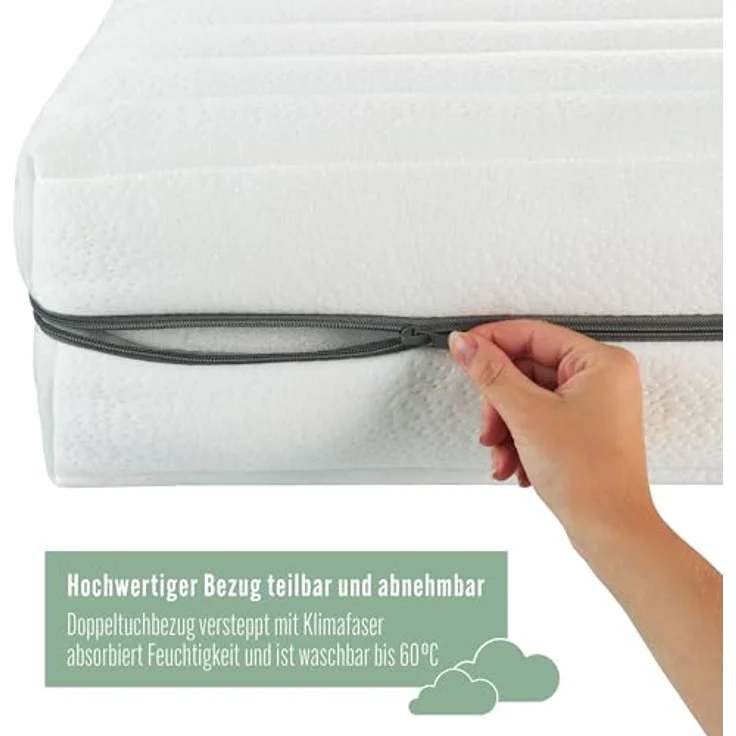 Matratzenheld Wellness Matratze | Made in Germany | Orthopädische 7-Zonen Kaltschaummatratze | produziert in Deutschland | Härtegrad 2 (H2) 0-80 kg | Öko-Tex Zertifiziert | Höhe 18cm | 80x200 cm – Bild 6