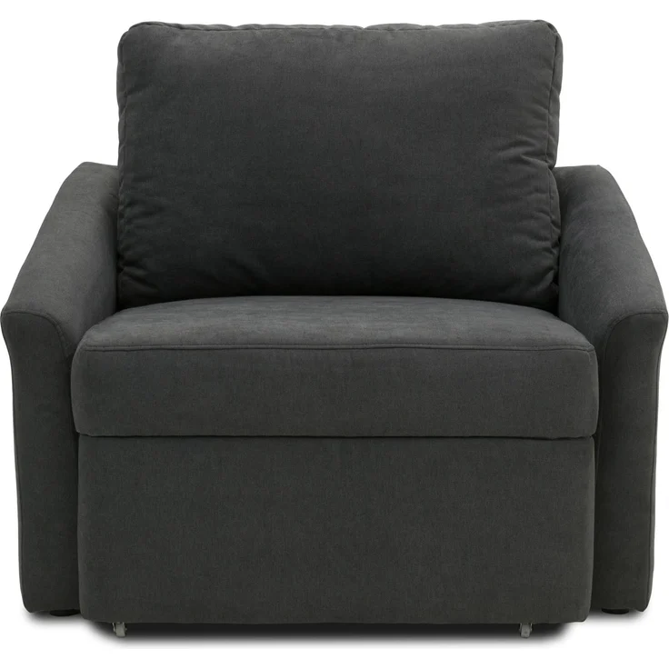 DOMO. collection Sessel Relax Box, Polstersessel mit Boxspringfederung und Schlaffunktion, Armsessel, Cocktailsessel, Loungesessel, 108 x 96 x 86 cm (BxTxH), dunkelgrau – Bild 2
