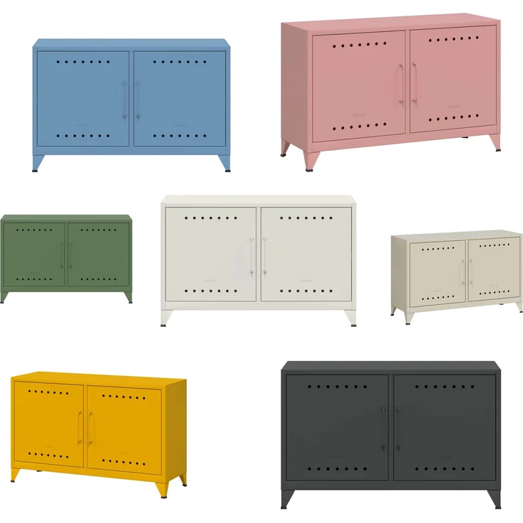 Bisley Fern Cabby Sideboard aus Metall | Metallschrank im Retro-Instustrial Design in sunflower, FERCA642 – Bild 9