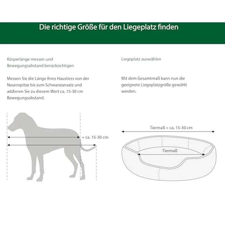 Dehner Lieblinge Hundebett und Katzenbett Sammy, oval, ca. 90 x 80 x 14 cm, Polyester, grau – Bild 4