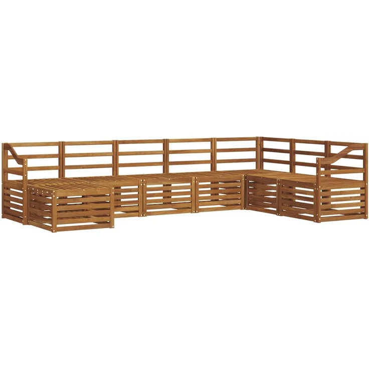vidaXL Outdoor-Sofagarnitur 8 stk. 8-Sitzer Natur Massivholz Akazie 3375304 – Bild 2
