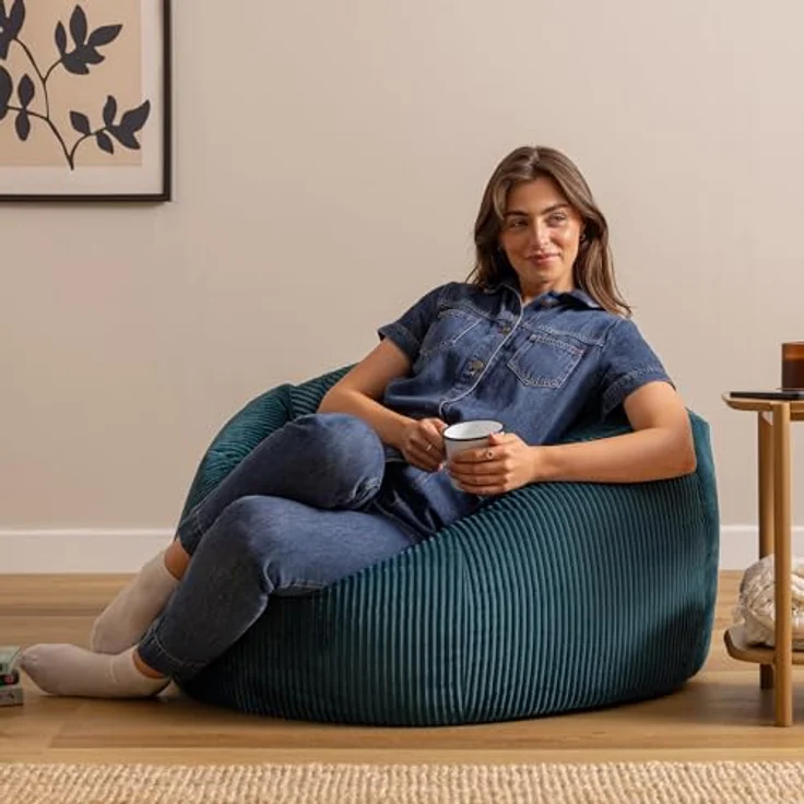 icon Sitzsack Erwachsene XXL aus Cord „Kingston“, Sitzsack XXL, Made in Germany, für Erwachsene & Kinder, für Wohnzimmer – Bild 3