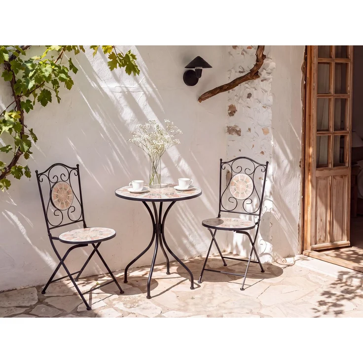 Bistro Set SETTALA Metall Bunt – Bild 3
