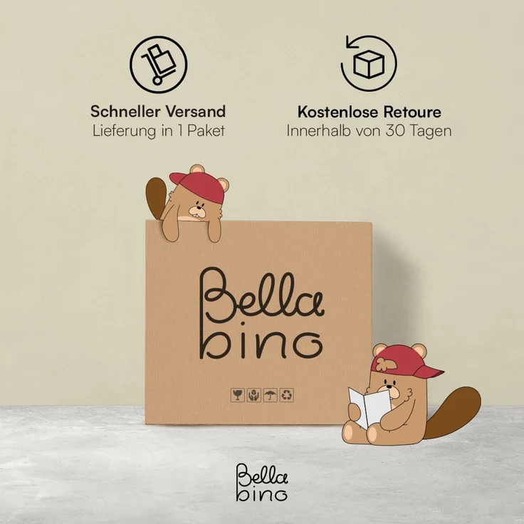 Bellabino 'Towy' Kinderbücherregal, weiß, 43x40x43 cm, Holz, Spielzeugregal mit 3 Ablagefächern und Geheimfach – Bild 10