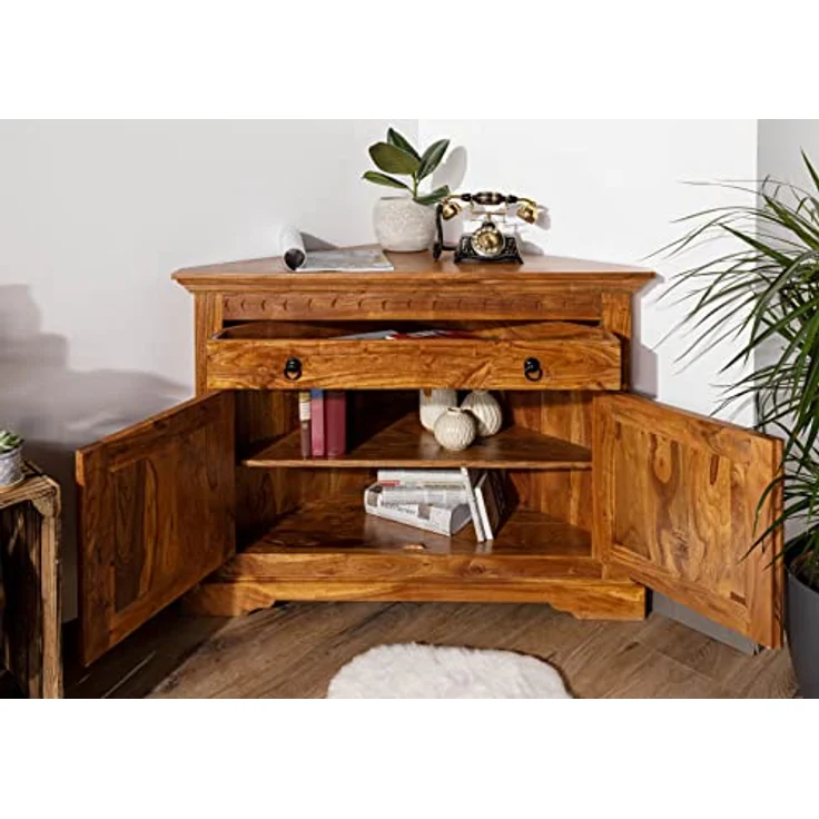 Eckkommode Akazie 107x54x80 honig lackiert OXFORD #0505 – Bild 5