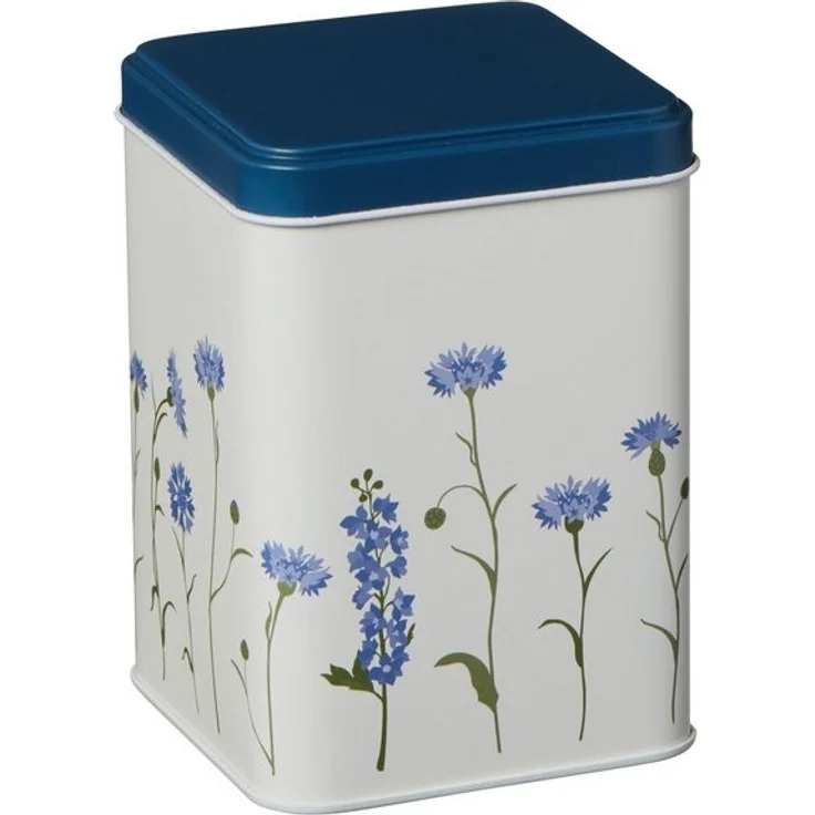 Ib Laursen - Vorratsdose Dose mit Deckel Kornblumen Blau H12,5cm Metall 32988-00 – Bild 4