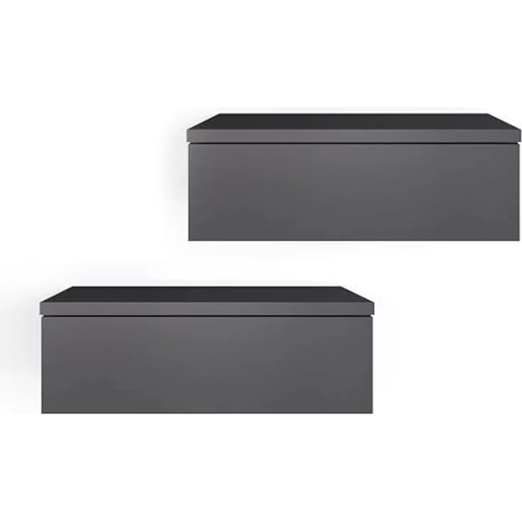 KOMTO Wandregal mit Schublade 2er Set Nachttisch Wandschublade Monaco 2 pcs, Wandschublade Nachtschrank Hängend, Monaco 46 x 30 x 15 cm – Bild 2