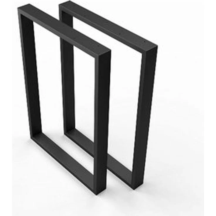 sossai® Tischgestell Stahl Tischkufen 50-70cm x 72cm in Schwarz (2-St) – Bild 6