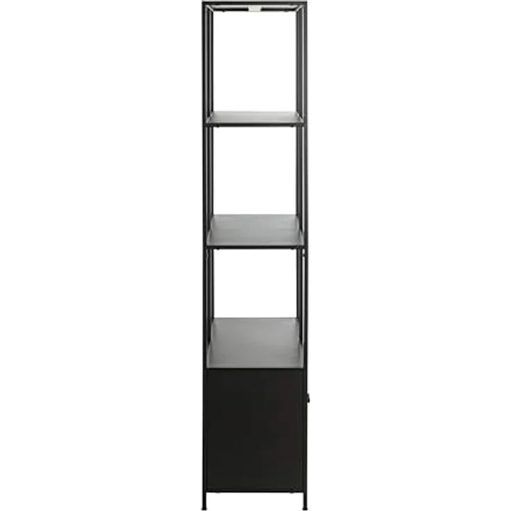 XXXL Xxxl Regal, Schwarz, Metall, 2 Fächer, 80x175x35 cm, für Wohnzimmer und Bücherregale – Bild 5