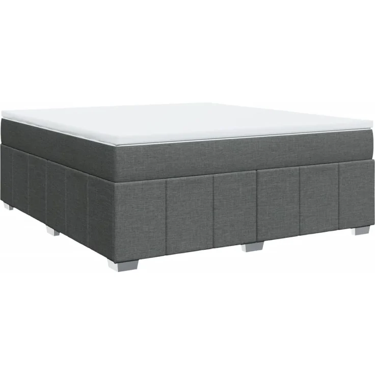 vidaXL Boxspringbett mit Matratze Dunkelgrau 180x200 cm Stoff 3285492 – Bild 2