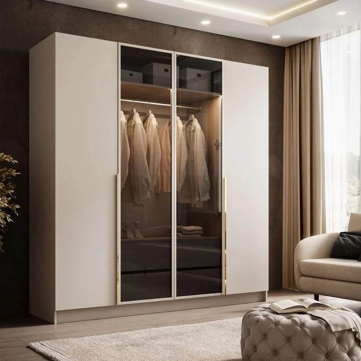 Lookway Kleiderschrank mit Glasfront ATRIUM II 200x57x210 cm – Bild 2