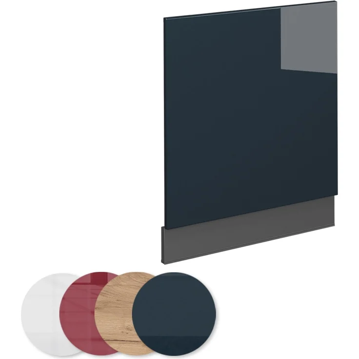 Frontblende Fame-Line Dunkelblau Hochglanz 60 cm Vicco – Bild 4