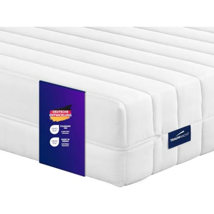 Traumnacht Easy Comfort Duo Rollmatratze 120x200 cm | H2 & H3 | Ergonomisch & atmungsaktiv | Öko-Tex Zertifiziert | 21 cm | Hypoallergen & Antibakteriell | Deutscher Qualitätsstandard – Bild 1