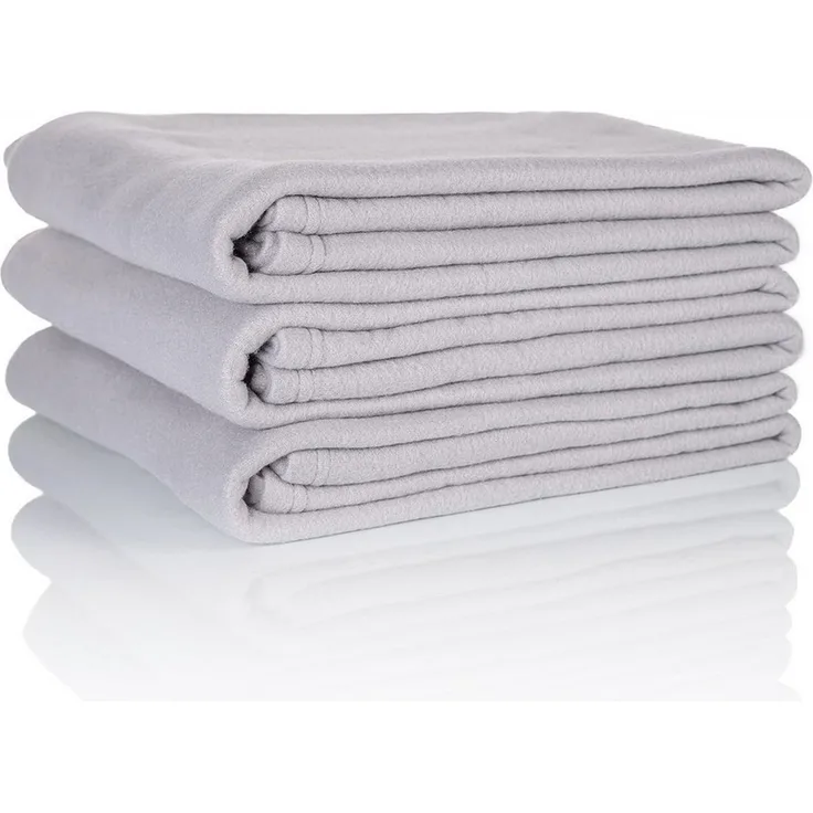 Wohndecke 3 St. G3PG Oeko-Tex Polar Fleecedecken Couch platingrau 130x160 cm, Glart
