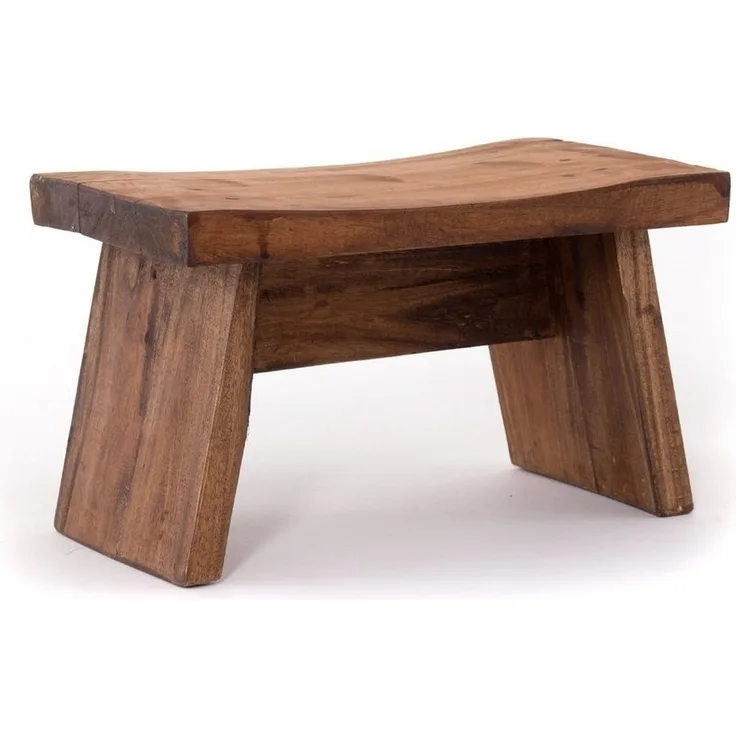 DESIGN DELIGHTS Hocker NOSTALGISCHER FUßHOCKER "SCHEMEL", Altholz massiv, Holzhocker, Farb