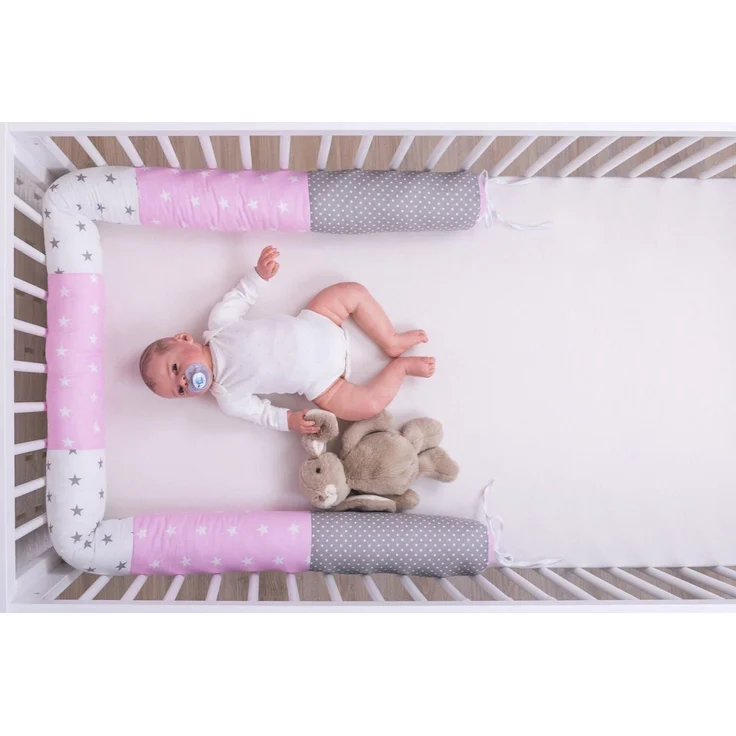 Amilian Nestchenschlange Bettschlange 210cm - Seitenschläferkissen - Nestschlangen, (Nestchenschlange für Kinderbett, Nestchen, Bettumrandung als Kopfschutz, Kantenschutz für Ihr Babybett), Nestchen - Bettumrandung als Kopfschutz - Kantenschutz für Bab... – Bild 2