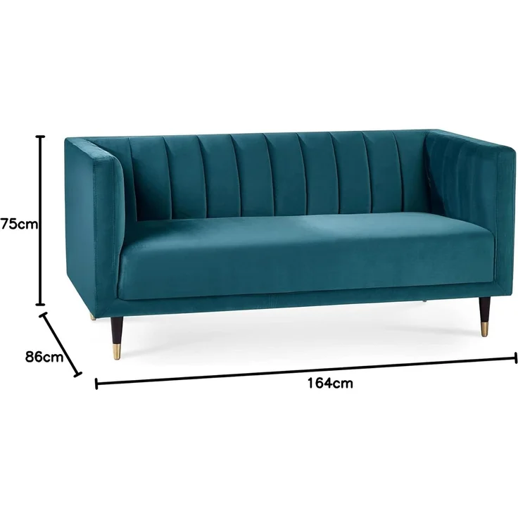 Julian Bowen Sofas, Blaugrün, 2 Sitzer – Bild 3