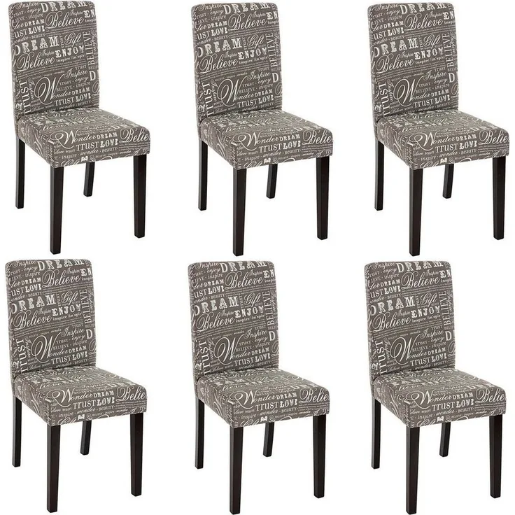 MCW Esszimmerstuhl Littau-s-6 (Set, 6 St), 6er-Set, Rutschfest durch Kunststoffuntersatz, Abgerundete Kanten