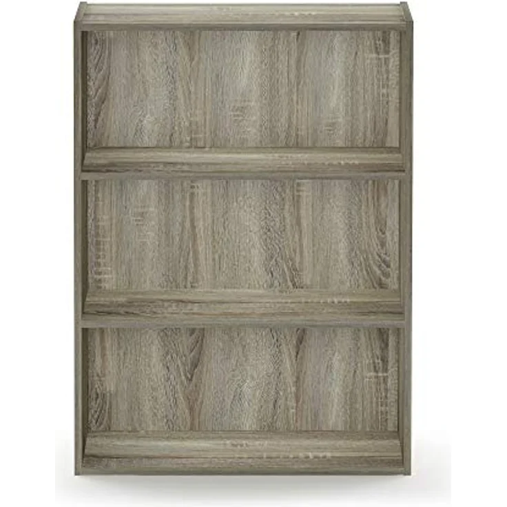 Furinno Pasir 3-Stufe offenes Regal, Bücherregale, Sonoma Oak, 57. 7 (Breite) x 80 (Höhe) x 24. 1 (Tiefe) cm – Bild 8
