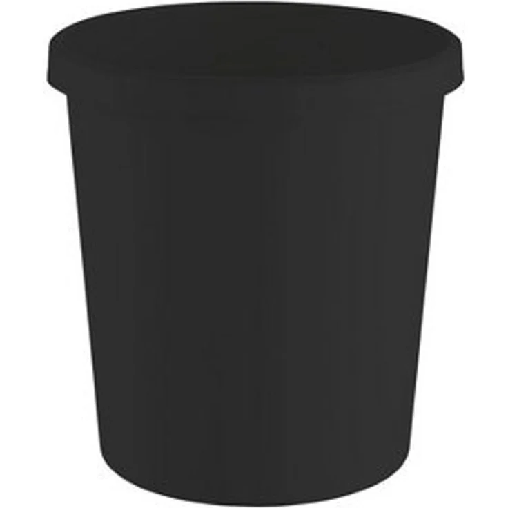 Papierkorb 18l H331xØ315mm m.Griffrand Ku. schwarz HELIT "" – Bild 5