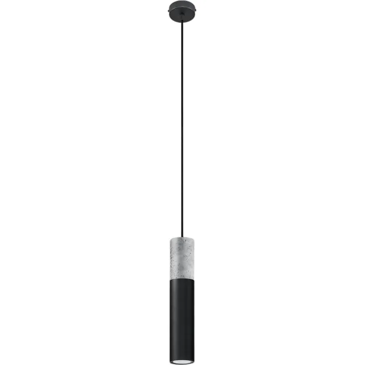 Sollux Borgio 1 Hängelampe schwarz, grau GU10 dimmbar 8 x 8 x 105 cm