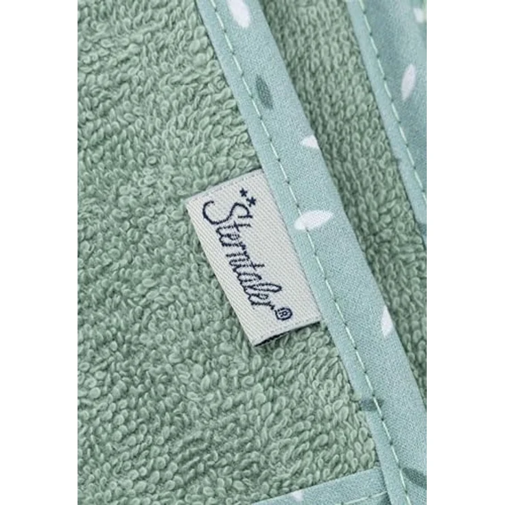 Sterntaler Kapuzenbadetuch 100x100 cm Katze Lilly - Badetuch mit Applikation - Babyhandtuch mit Kapuze aus saugfähiger Baumwolle, steingrün – Bild 5