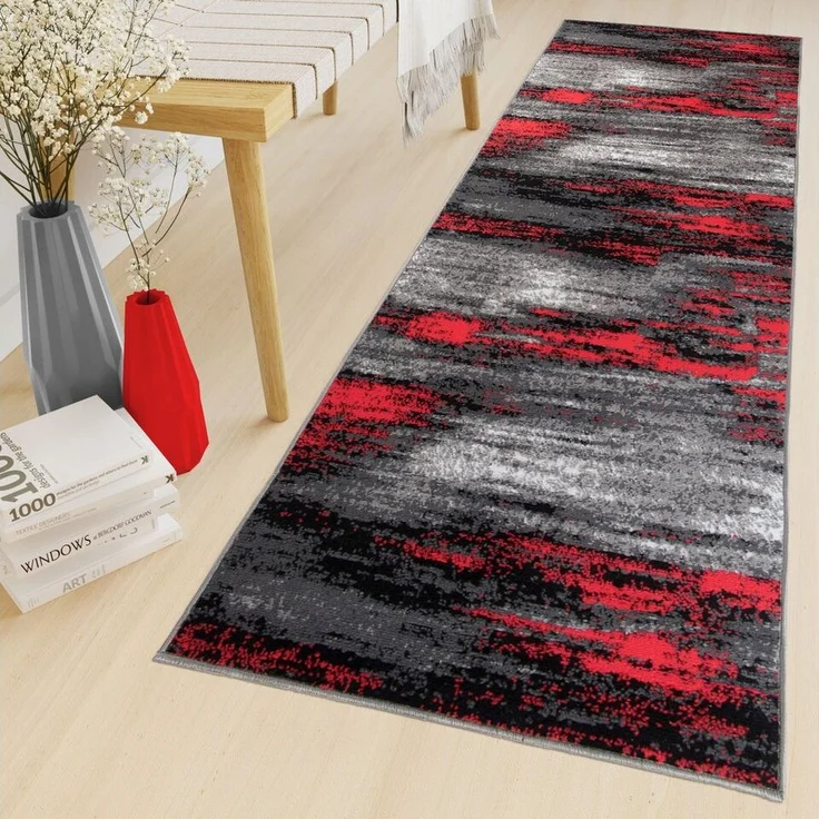 Tapiso Läufer MAYA, rechteckig, Höhe: 8 mm, Flur Meterware Korridor Küche Kurzflor – Bild 1