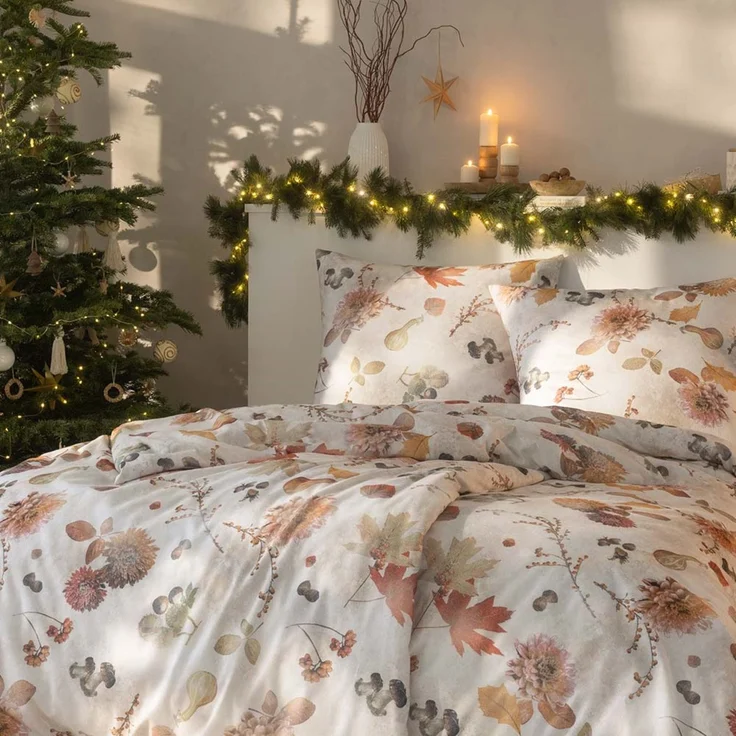 Estella Flanell Bettwäsche Autumn Foliage 4470-325 Blätter 135x200 – Bild 5