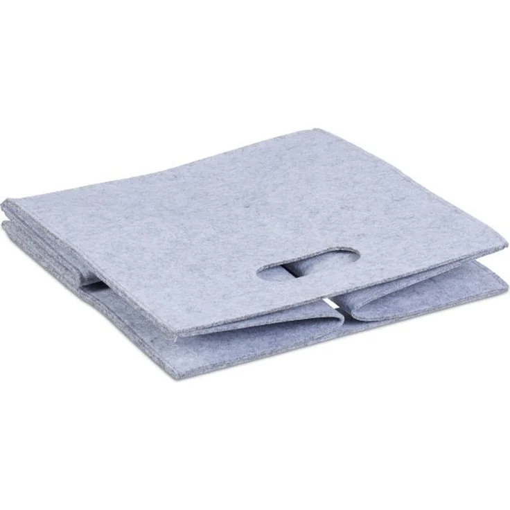10x Quadratischer Filzkorb, grau 10024400 – Bild 6