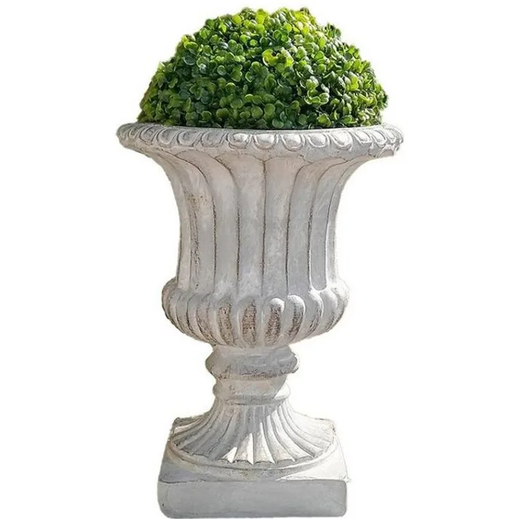 HTI-Line Pflanzkübel Pflanzkübel mit Buchsbaumkugel Athene (Stück, 1 St, 1 Pflanzkübel Athene inkl. Buchsbaumkugel), Pflanzschale Gartendekoration