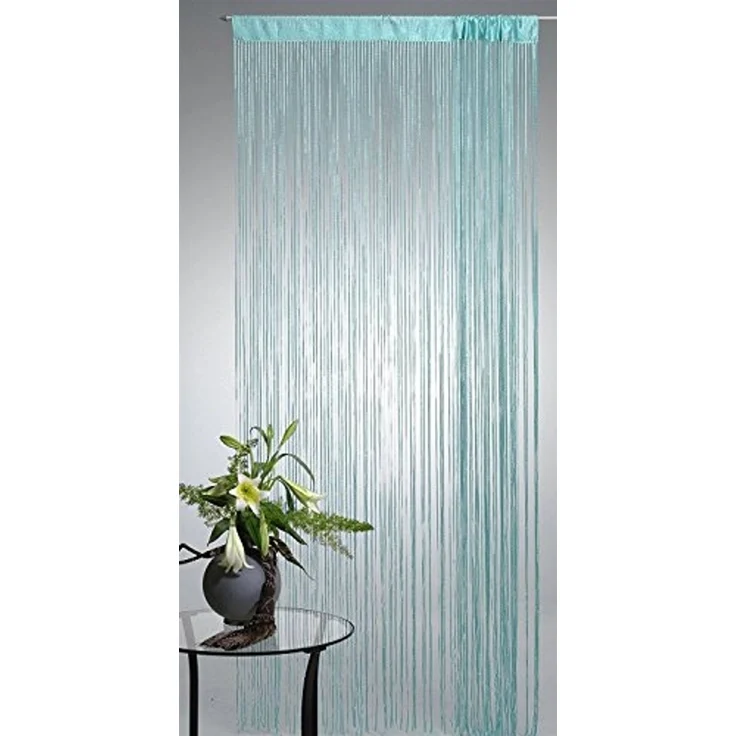 Haus und Deko Fadenvorhang Türvorhang mit Lurex Fadenvorhang 90x250 oder 140x250 cm Gardine (1 St), Stangendurchzug, Lichtschutz, Polyester – Bild 3