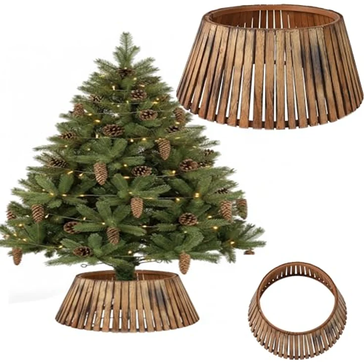COIL Weihnachtsbaumdecke Weihnachtsbaumabdeckung, Weihnachtsbaumrock, Weihnachtsbaumständer, oval, rechteckig, Durchmesser ab 56 cm – Bild 2
