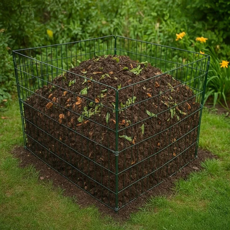 Komposter Metall Drahtgitter 2er Set Gartenkomposter 90x90x70 cm Draht Gitter – Bild 3