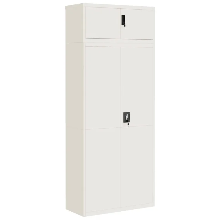 vidaXL Aktenschrank Weiß 90x40x220 cm Stahl 3188314
