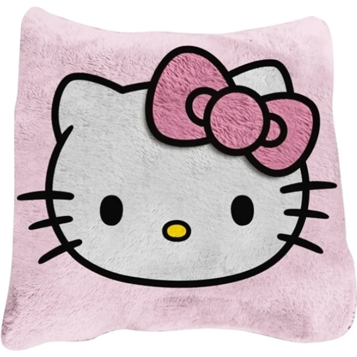 Sanrio Hello Kitty Kissen Kuscheldecke 40x40 / 100x150 cm weich & warm – Bild 1