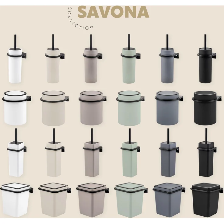 bremermann Kosmetikeimer SAVONA Softtouch inkl. Wandhalterung, 6 Liter Volumen, beige – Bild 8