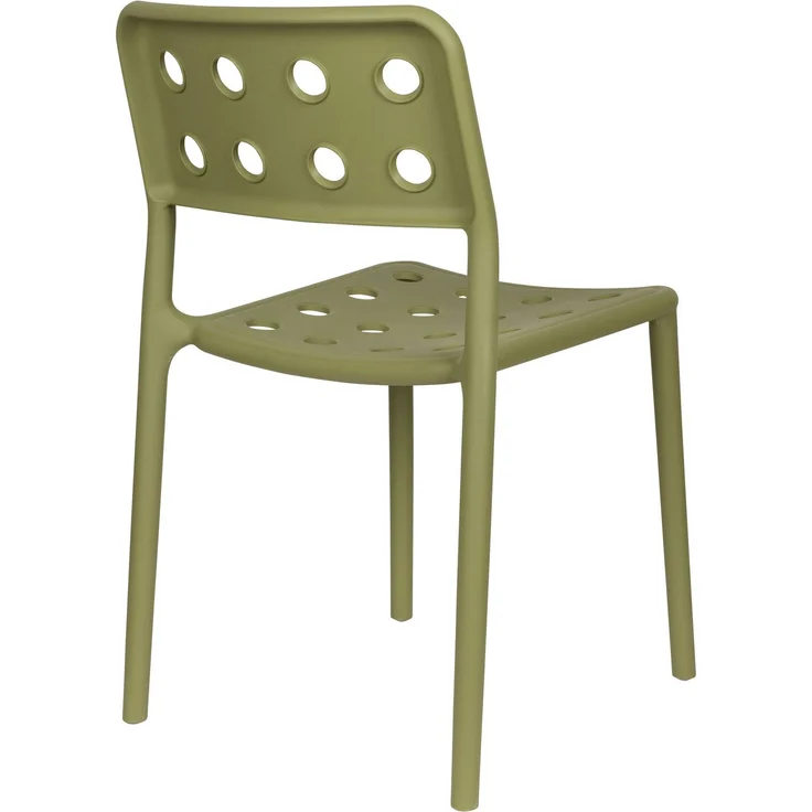 Gartenstuhl Serra im 4er-Set, Grün aus Kunststoff für Balkon 45,5x53x80 cm – Bild 4