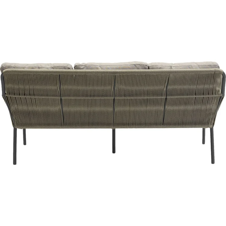 Loungesofa Concord 3-Sitzer Gartensofa mit Polster Relaxsofa Rope Taupe – Bild 4
