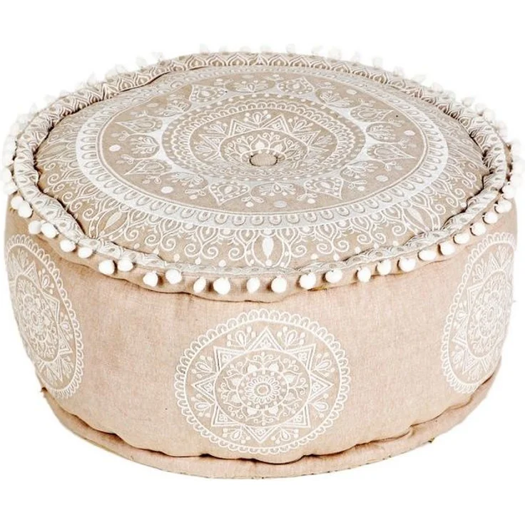 Marrakesch Orient & Mediterran Interior Pouf Boho Style Pouf Hocker Deko Donia 50x25 cm, Handarbeit – Bild 4