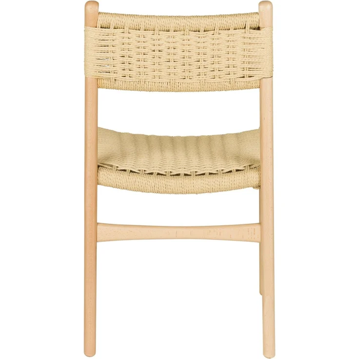 Dutchbone Esszimmerstuhl Cecile im 2er-Set, Gestell aus Buchenholz, Sitz- und Rückenlehne aus geflochtenem Seil, Natur/Beige – Bild 5