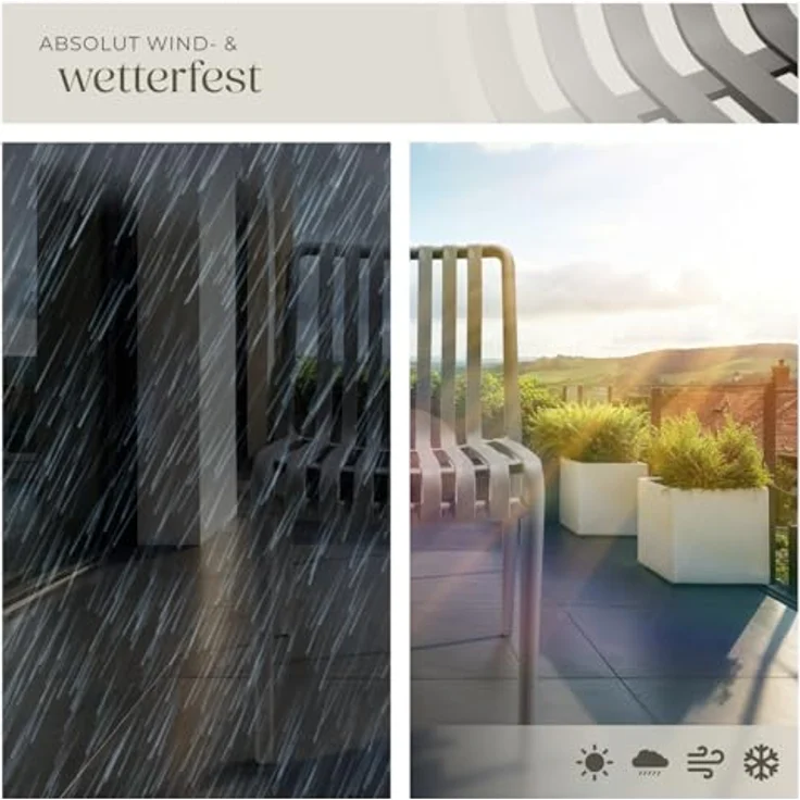 tectake Gartenstuhl Balkonstuhl, stapelbar, 47 x 58 x 80,5 cm, Belastbarkeit 110 kg (Terrassenstuhl Alcudia für Außen in Antrazit, 6 St), wetterfest und UV-beständig, pflegeleicht, rutschfeste Gummischoner – Bild 8