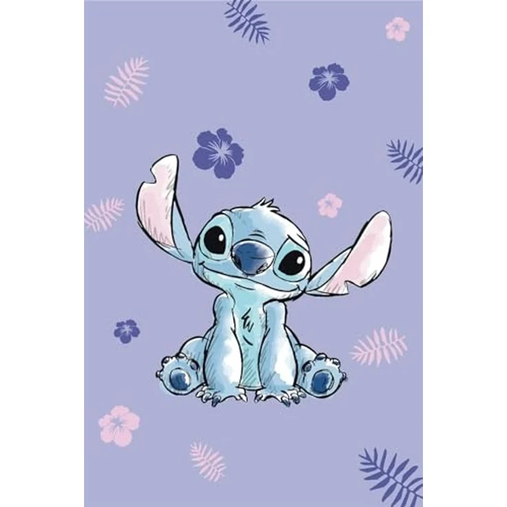 Disney Lilo und Stitch Flauschdecke Kuscheldecke Wohndecke 100x150cm – Bild 1